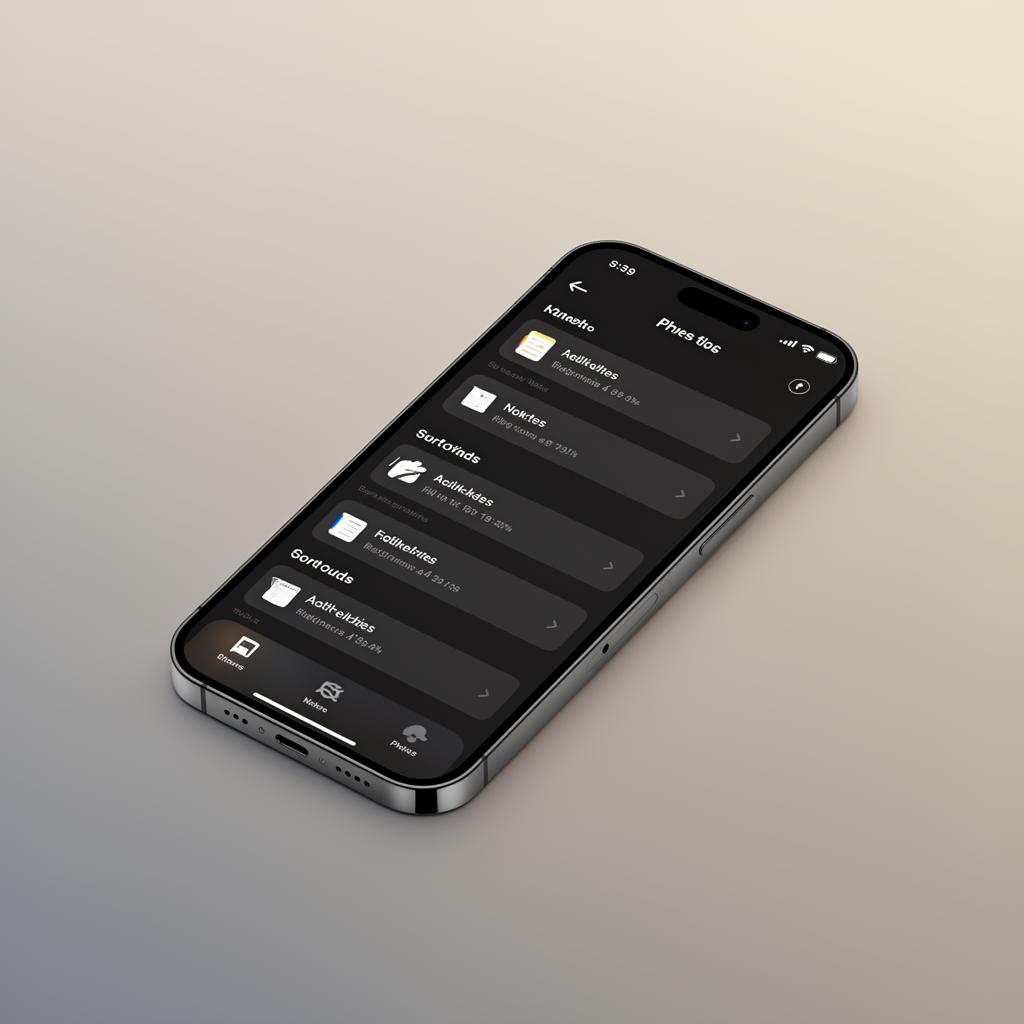 NoteTask app on iPhone